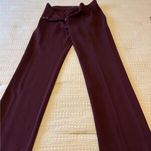 J.Mclaughlin Burgundy Women's Pull on Pants with Size Zip Size 8